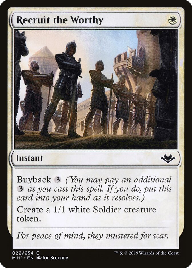 Recruit the Worthy card front