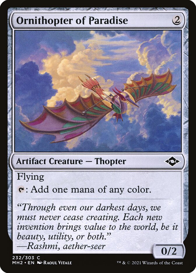 Ornithopter of Paradise card front
