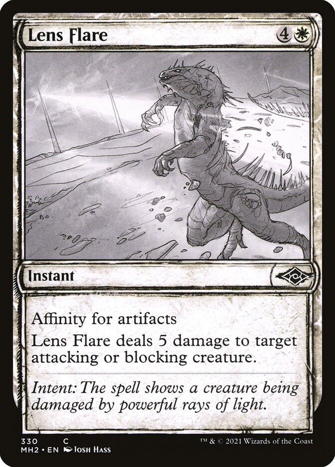 Lens Flare card front