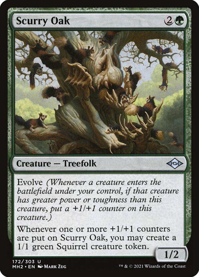 Scurry Oak card front