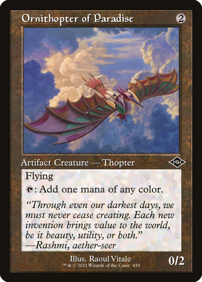 Ornithopter of Paradise card front