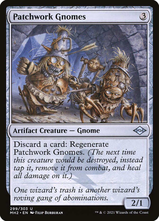 Patchwork Gnomes card front