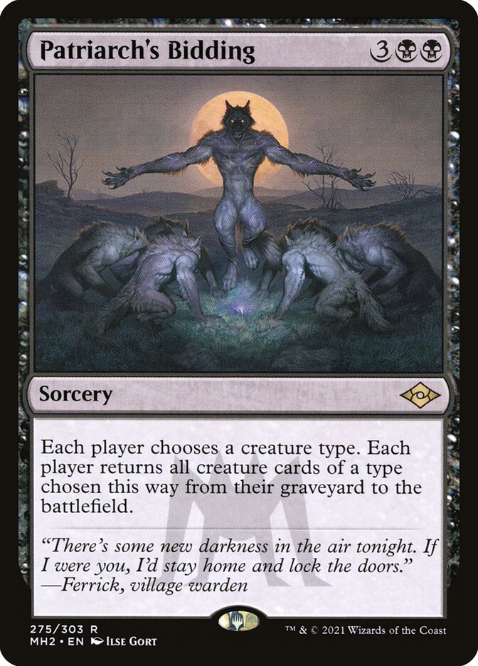 Patriarch's Bidding card front