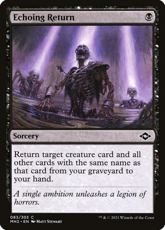 Echoing Return card front