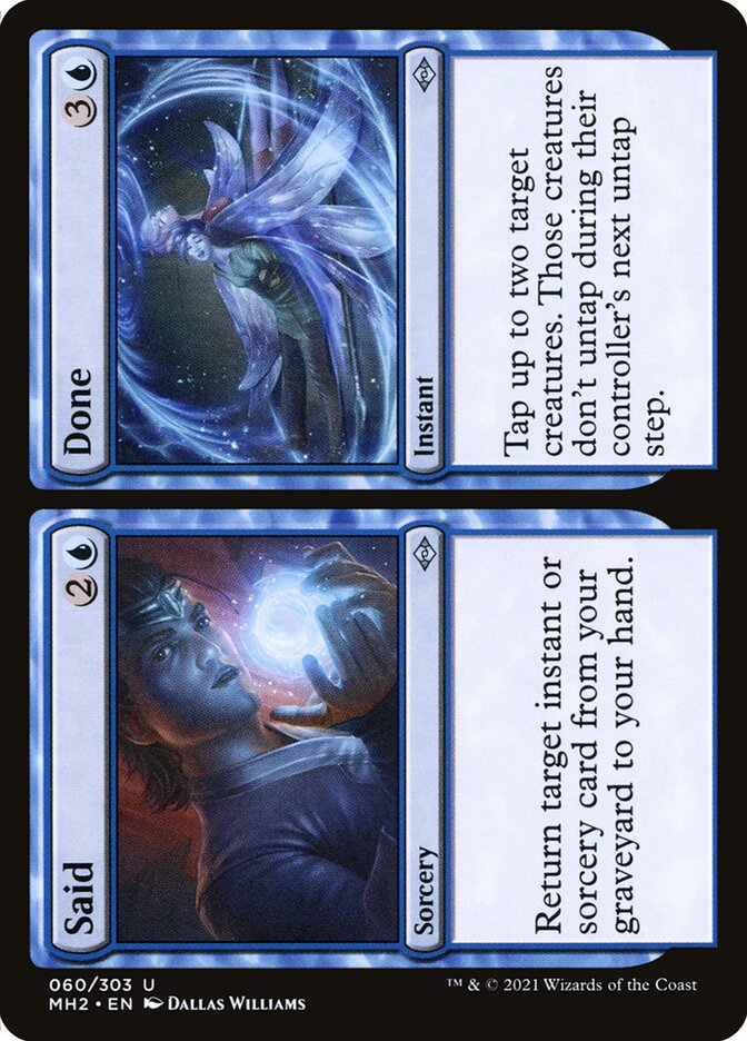 Said card front