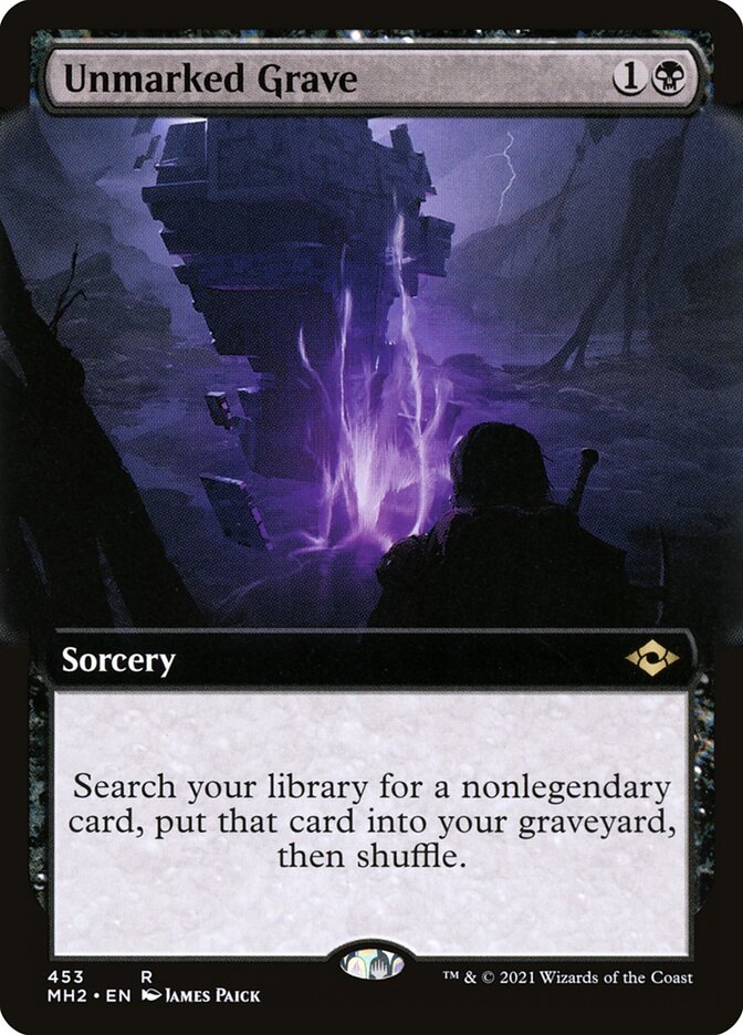 Unmarked Grave card front