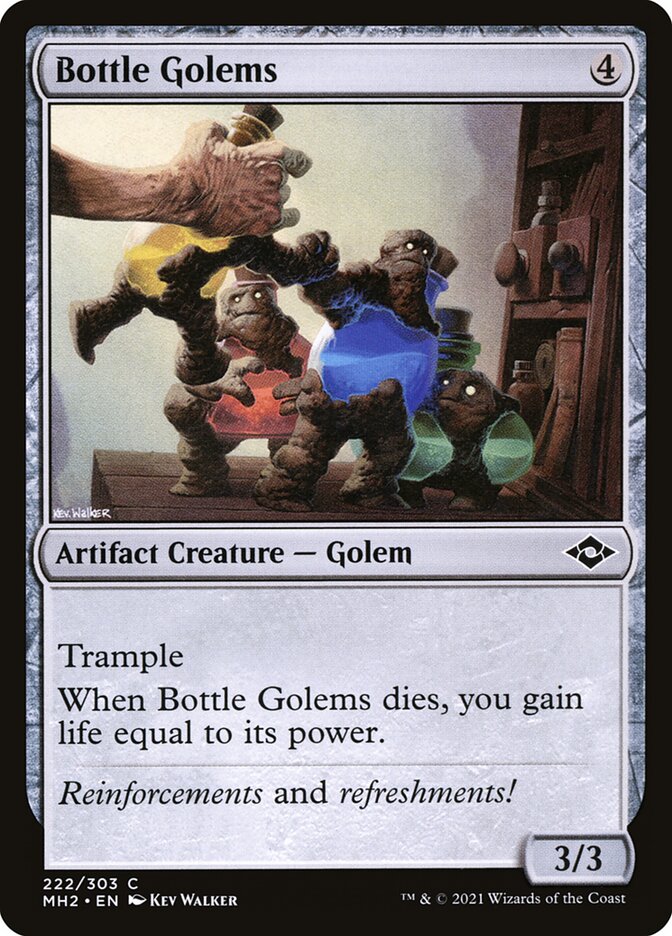 Bottle Golems card front
