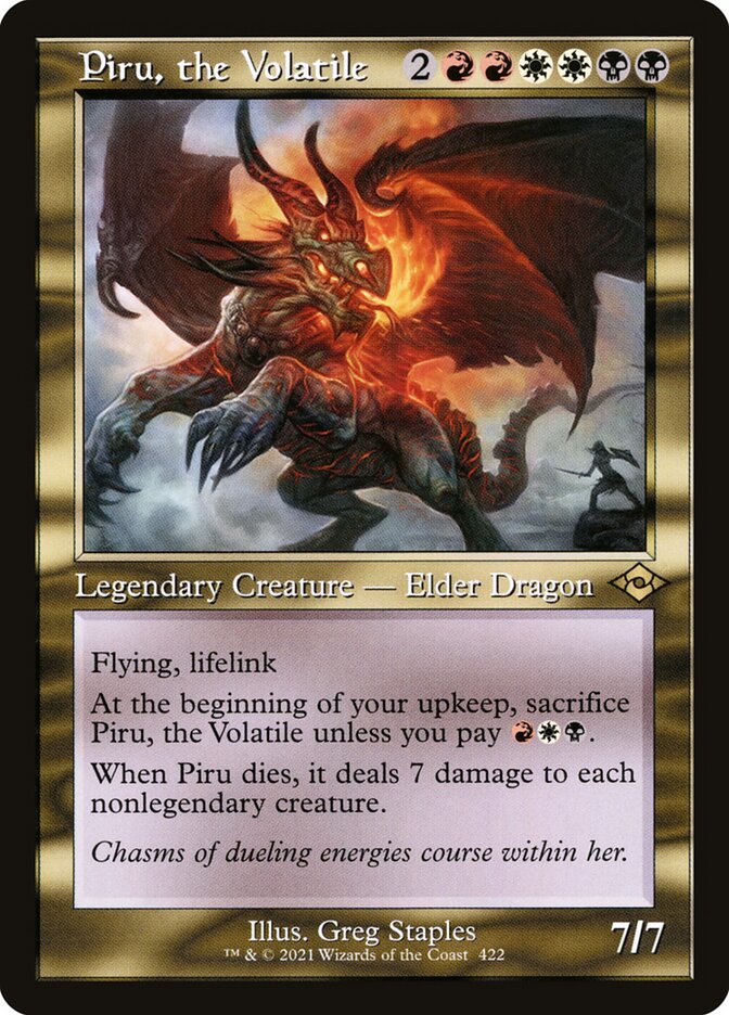 Piru, the Volatile card front