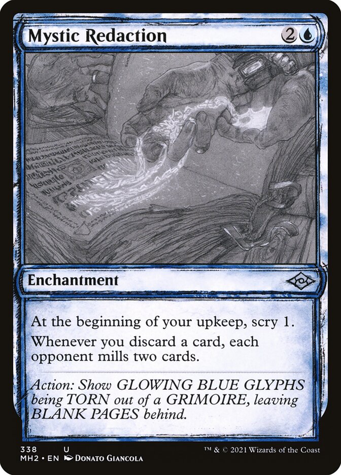 Mystic Redaction card front