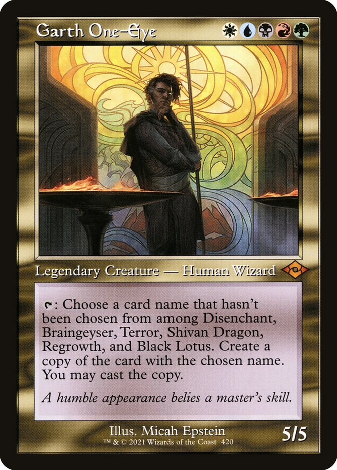 Garth One-Eye card front