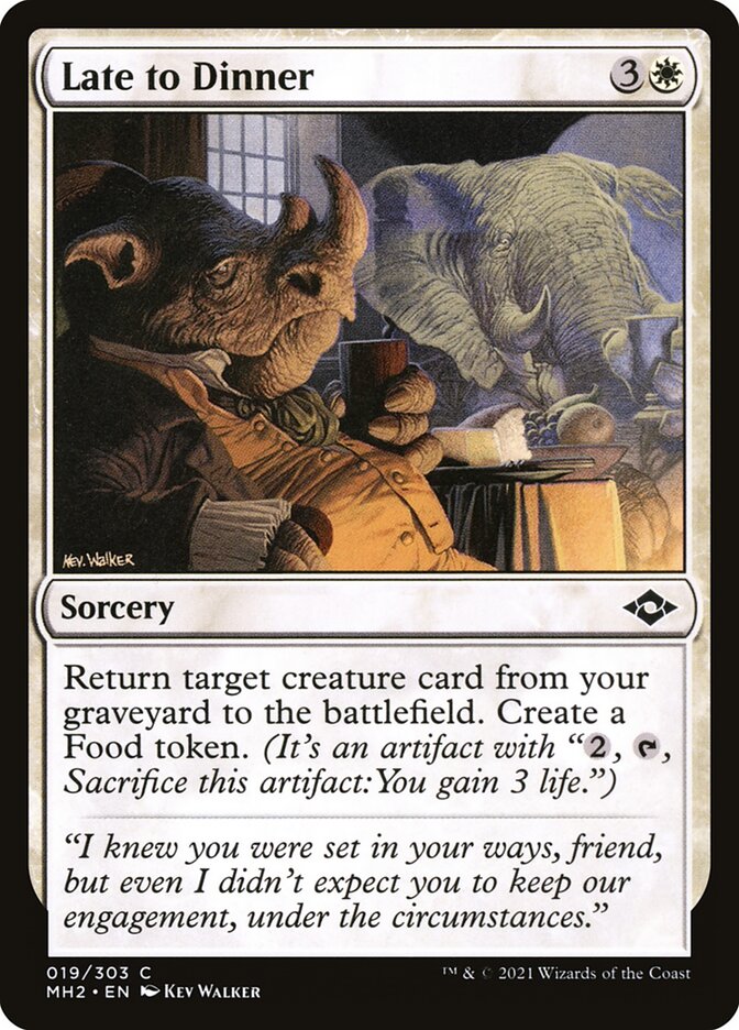 Late to Dinner card front