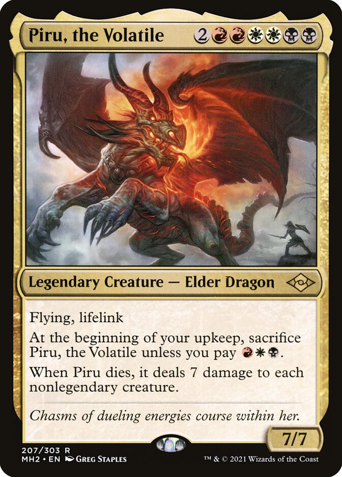 Piru, the Volatile card front