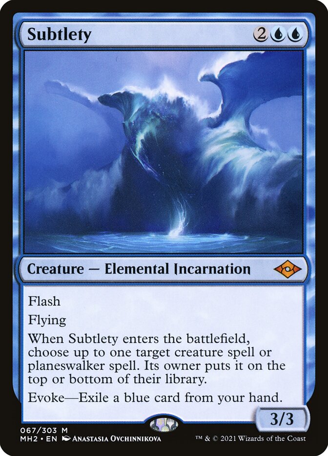 Subtlety card front
