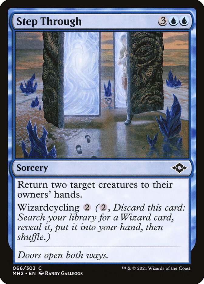 Step Through card front