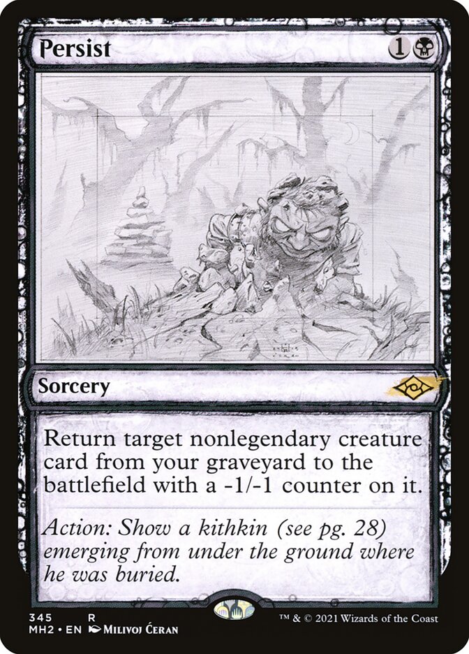 Persist card front