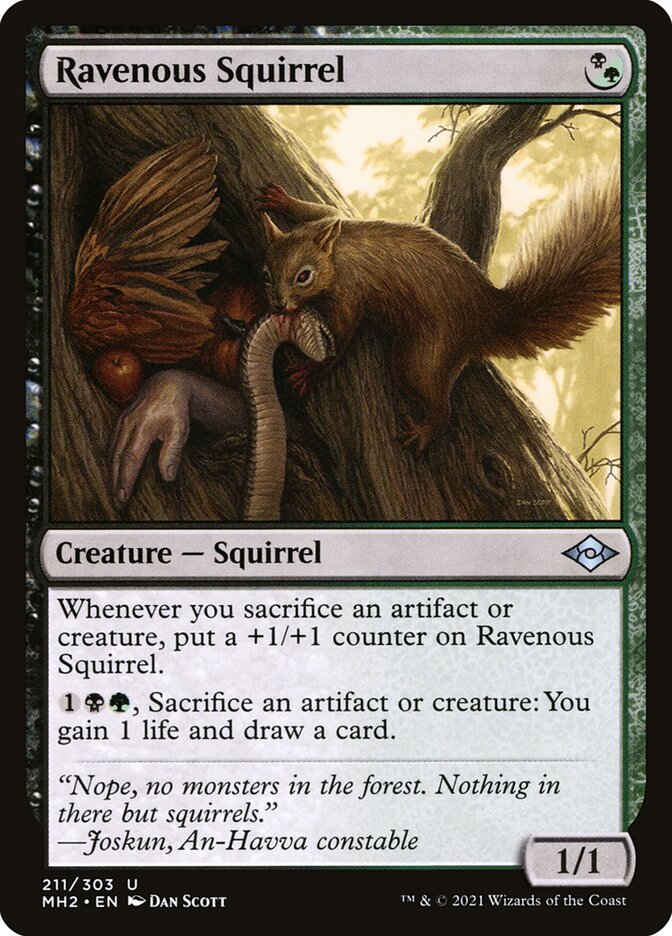 Ravenous Squirrel card front