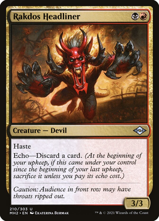 Rakdos Headliner card front
