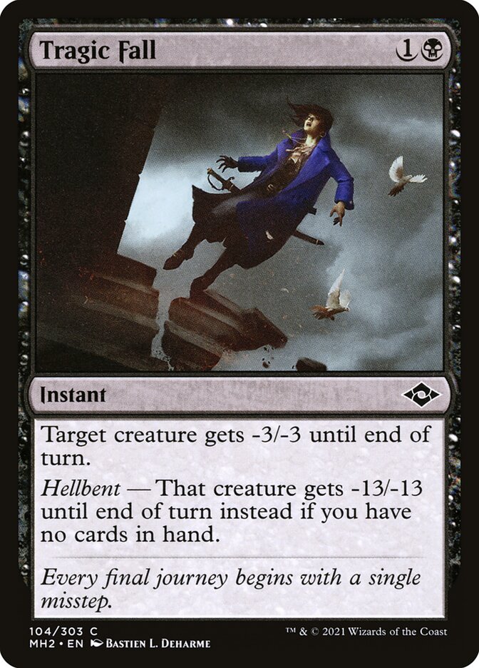 Tragic Fall card front