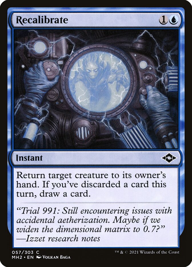 Recalibrate card front