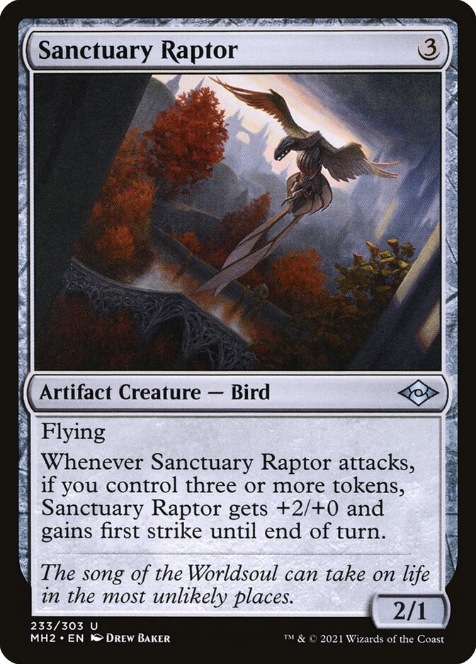 Sanctuary Raptor card front