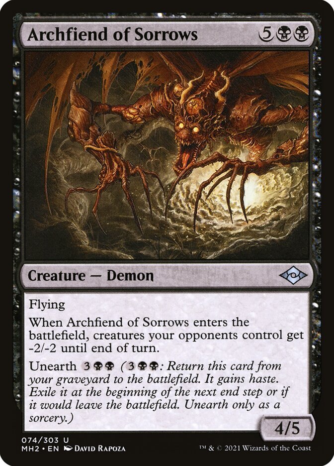 Archfiend of Sorrows card front