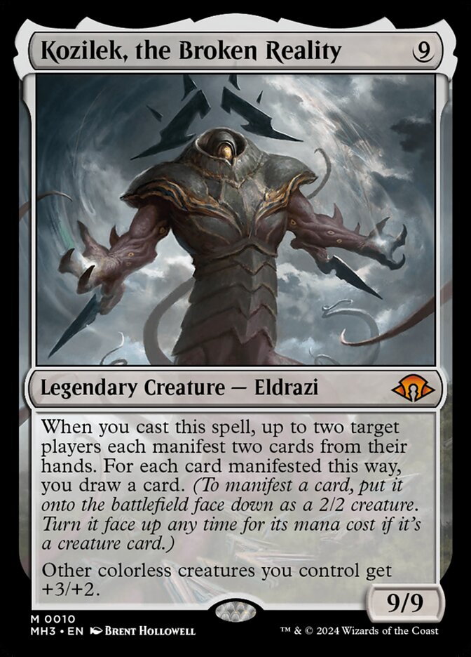 Kozilek, the Broken Reality card front