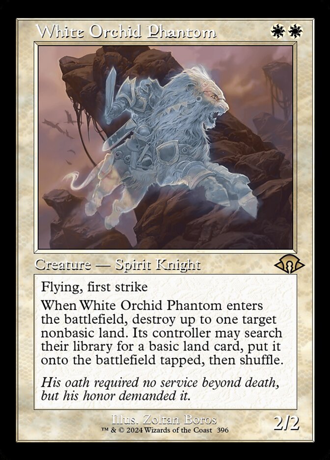 White Orchid Phantom card front