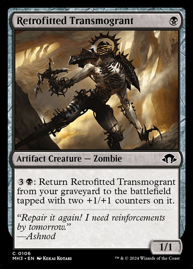 Retrofitted Transmogrant card front