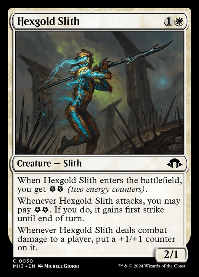 Hexgold Slith card front