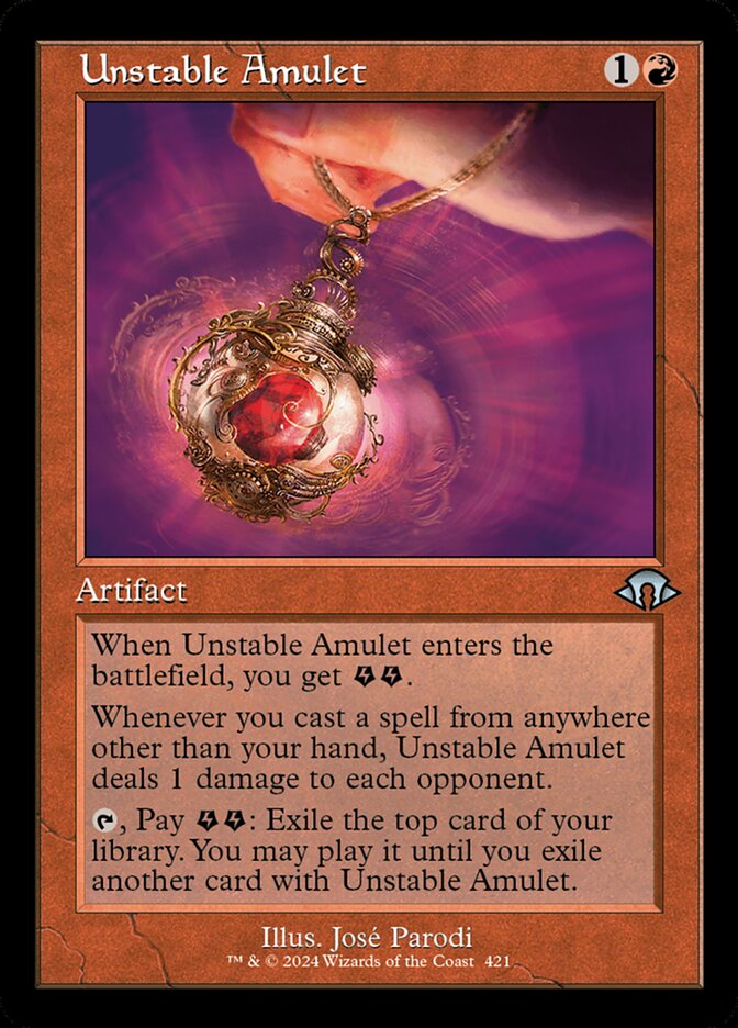 Unstable Amulet card front