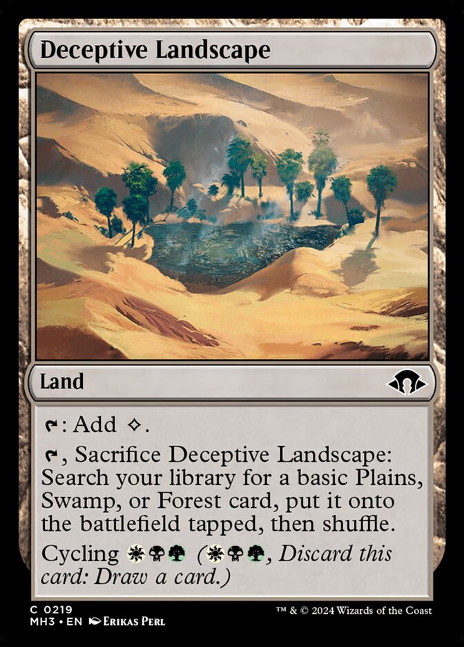 Deceptive Landscape card front