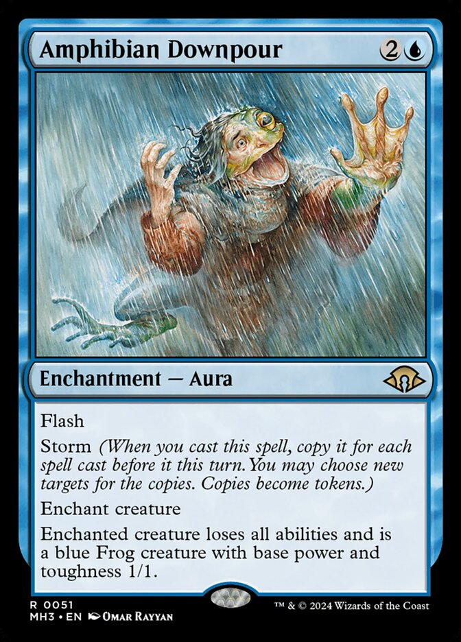 Amphibian Downpour card front