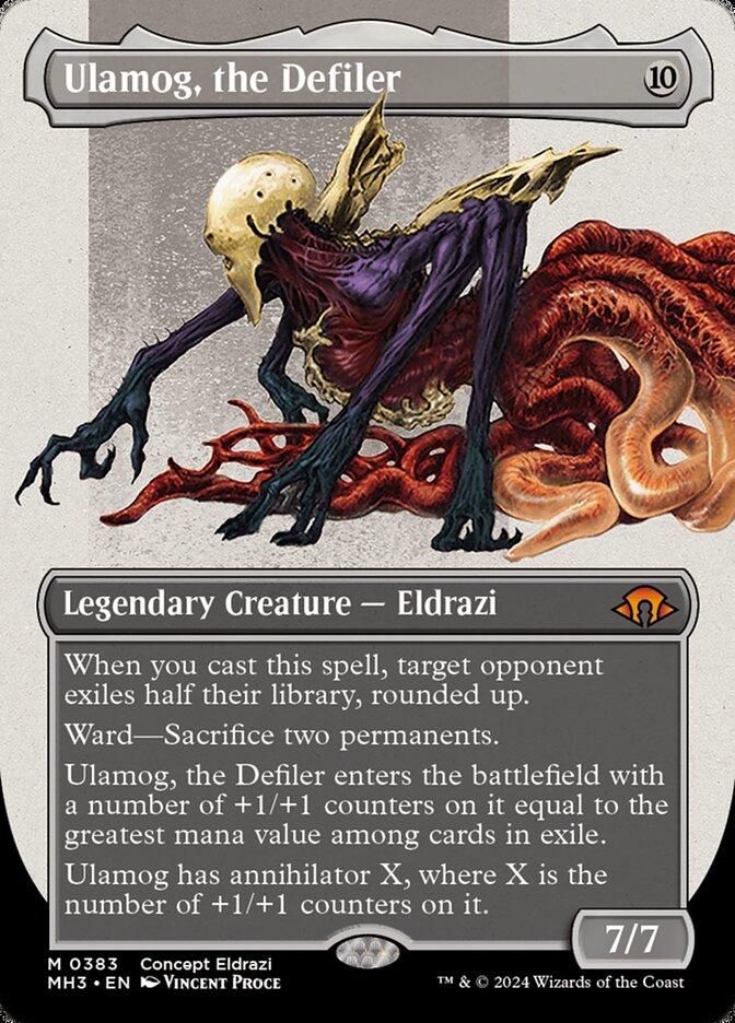 Ulamog, the Defiler card front