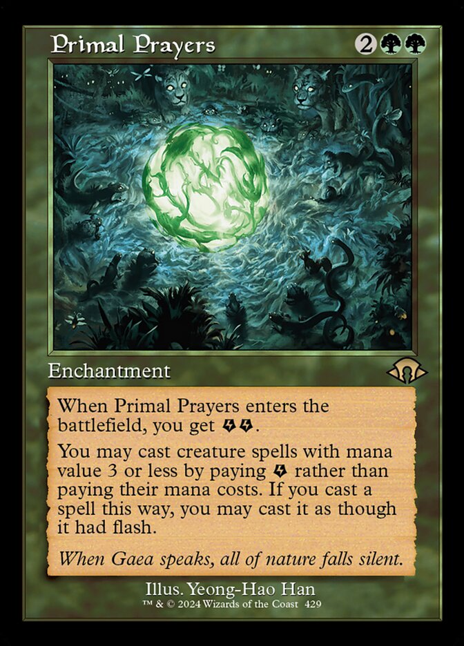 Primal Prayers card front