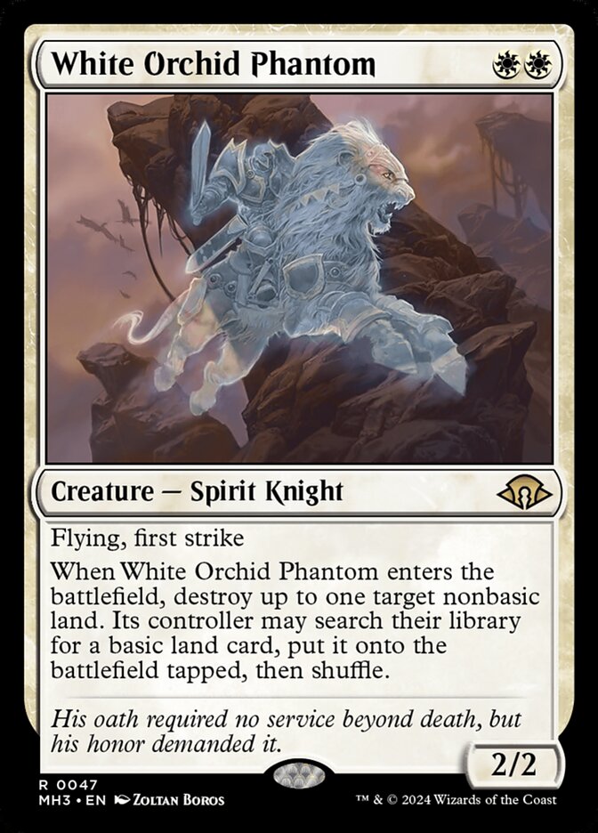 White Orchid Phantom card front