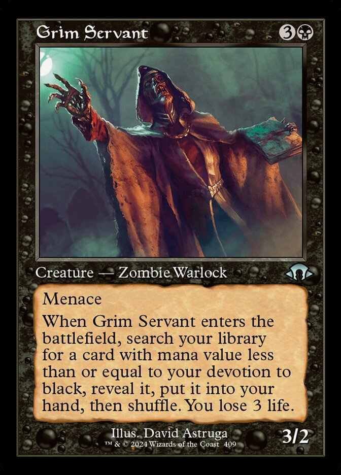Grim Servant card front