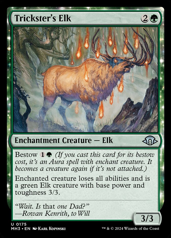 Trickster's Elk card front