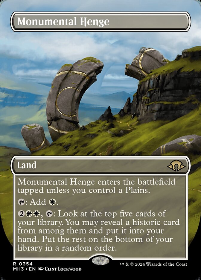 Monumental Henge card front