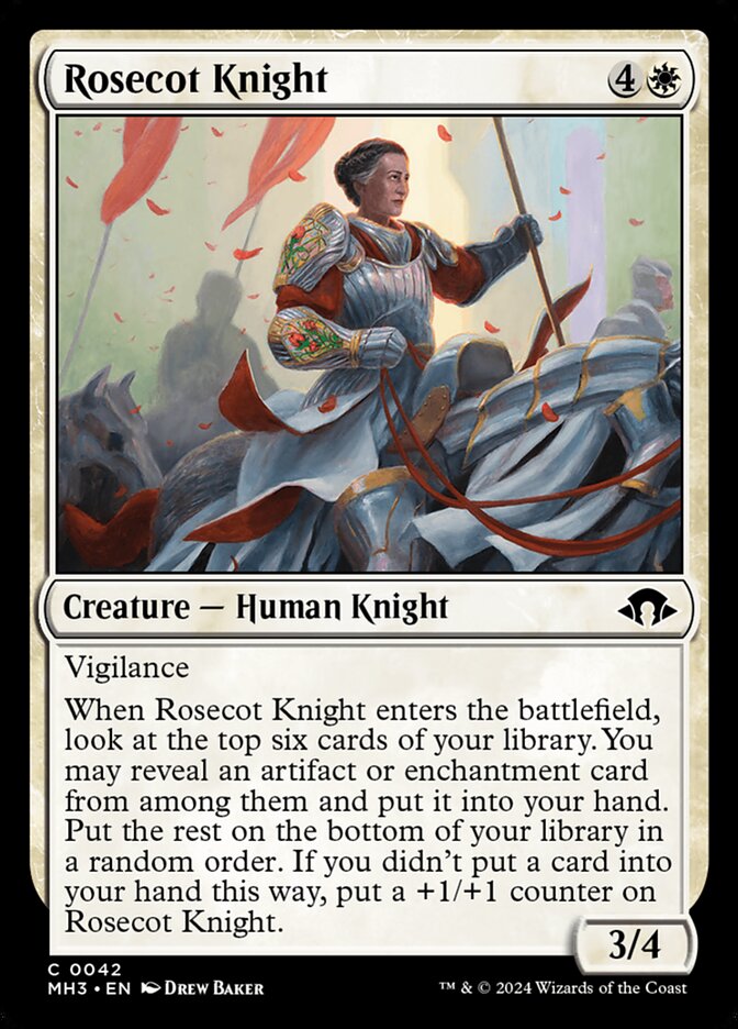 Rosecot Knight card front
