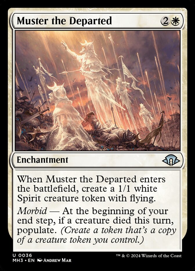 Muster the Departed card front