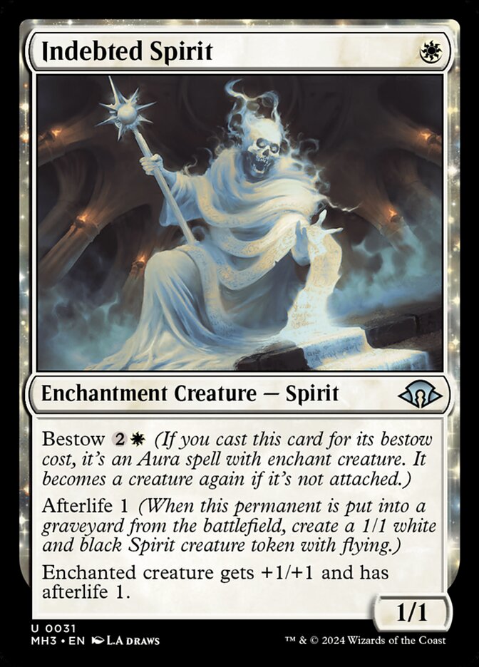 Indebted Spirit card front