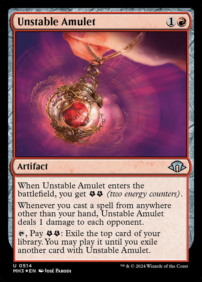 Unstable Amulet card front