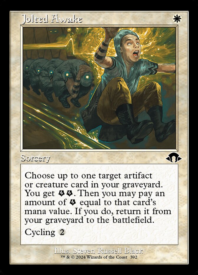 Jolted Awake card front