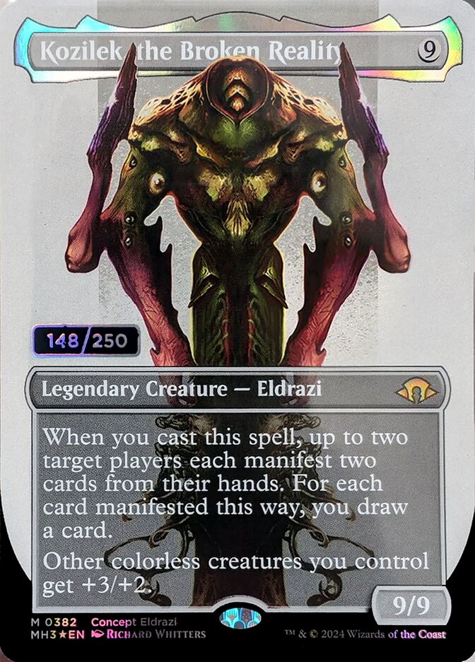 Kozilek, the Broken Reality card front