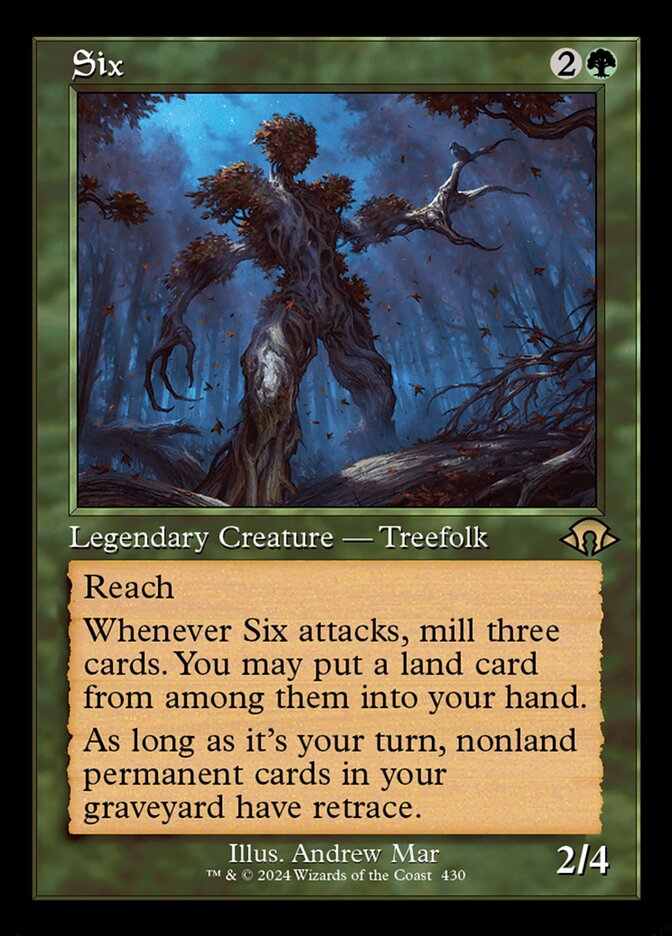 Six card front