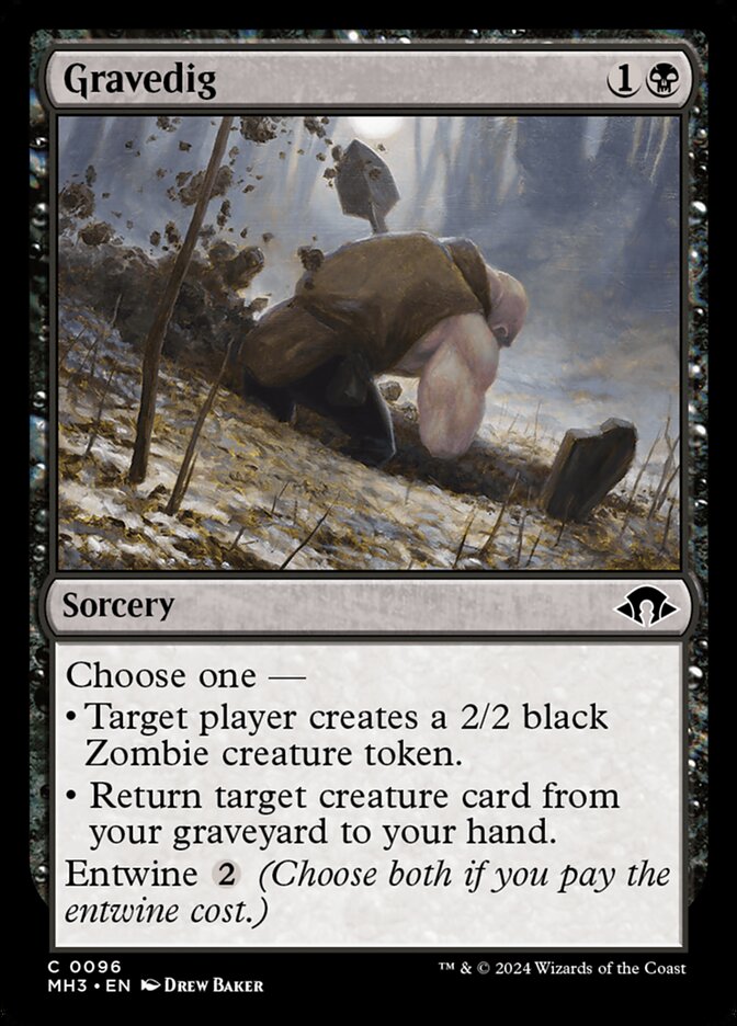Gravedig card front