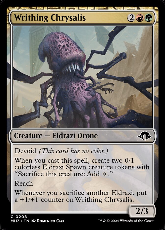 Writhing Chrysalis card front