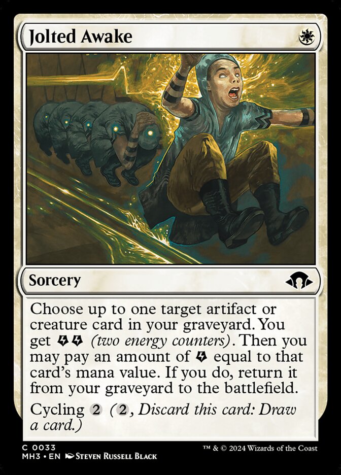 Jolted Awake card front