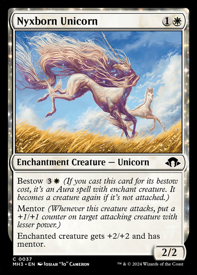 Nyxborn Unicorn card front