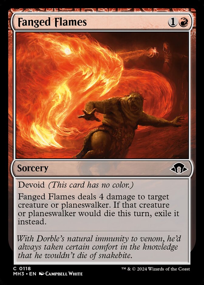 Fanged Flames card front